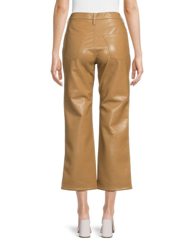 Укороченные брюки Le Jane из переработанной кожи FRAME