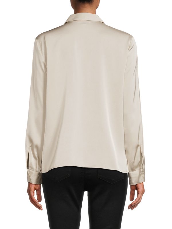 Атласная рубашка на пуговицах с карманами-карго Calvin Klein