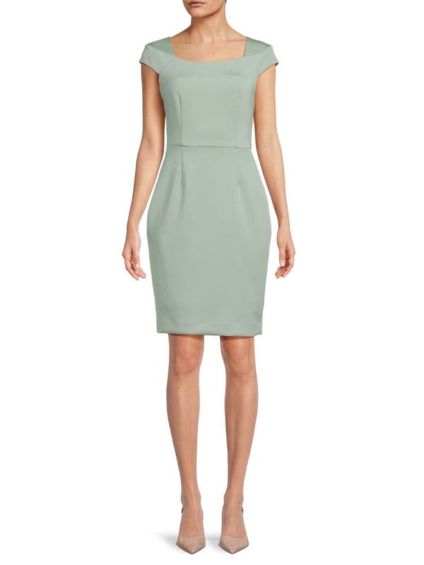 Мини-платье-футляр с короткими рукавами Calvin Klein