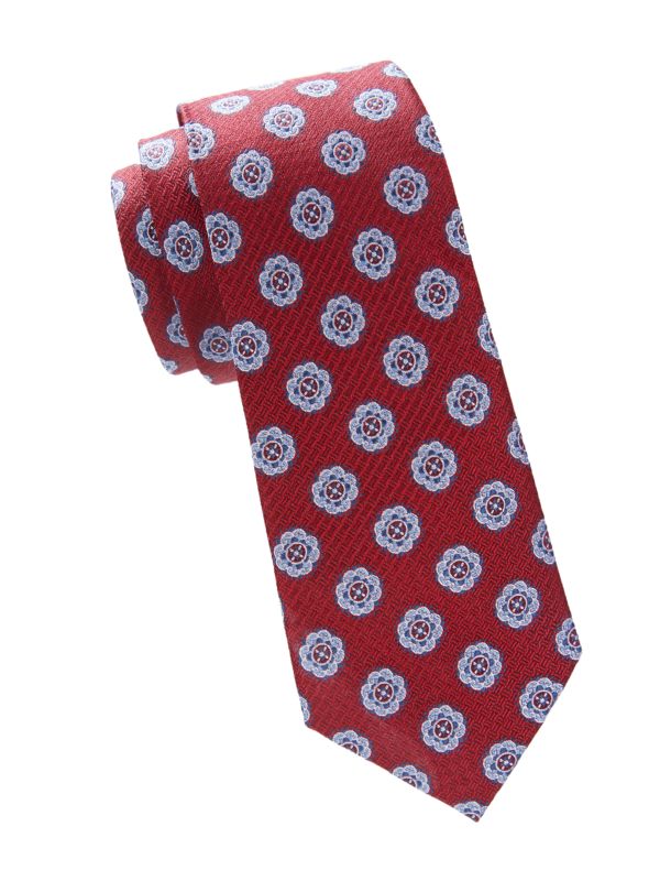 Шелковый галстук с узором Hickey Freeman