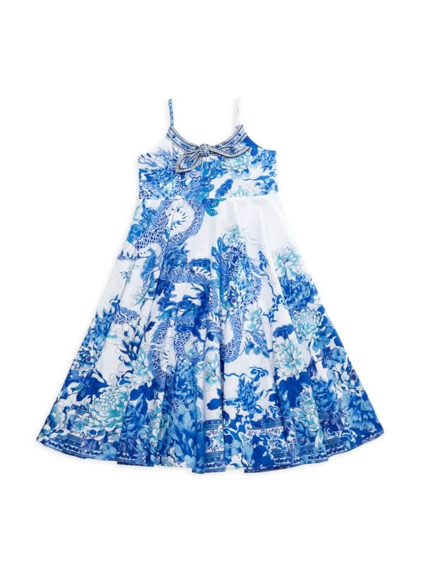 Платье макси с завязкой спереди для маленькой девочки Milla by CAMILLA