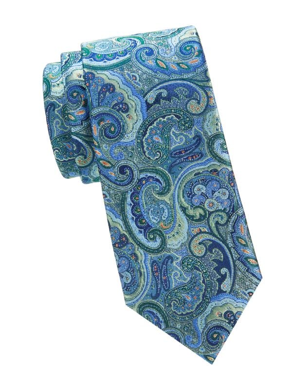 Шелковый галстук с принтом пейсли Bruno Piatelli