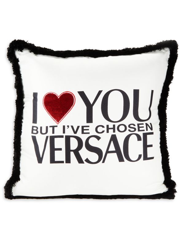 Квадратная подушка с отделкой блестками Versace