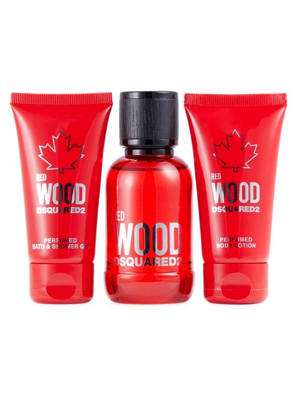 3-Piece Red Wood Body Care Set DSQUARED2