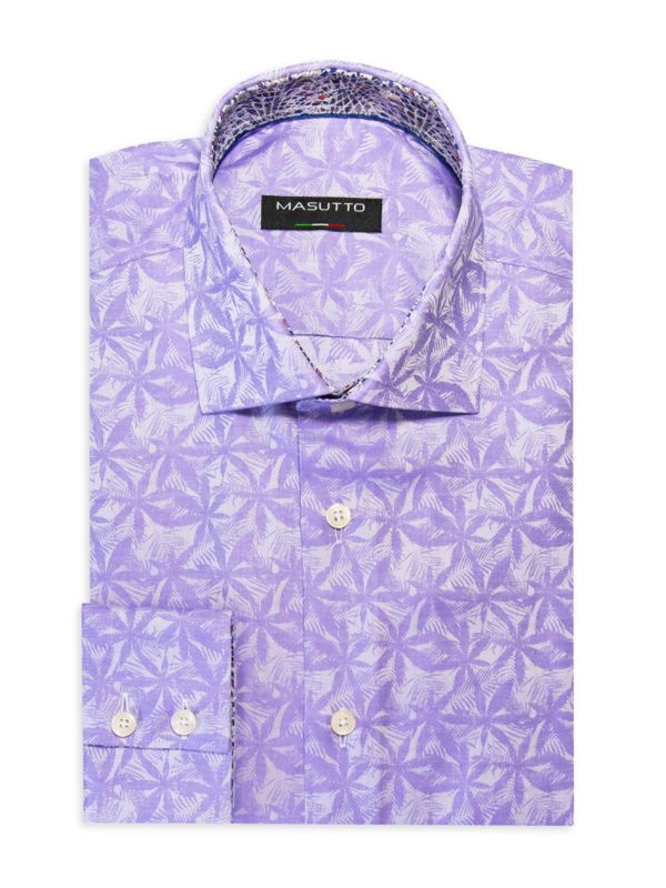 Мужская Классическая рубашка Masutto Gabriel Modern Fit Tropical Jacquard Masutto