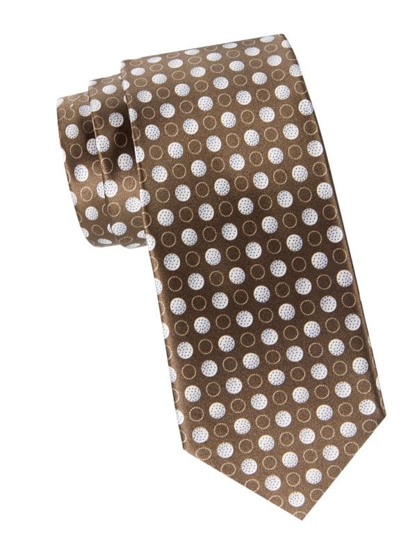 Шелковый галстук в горошек Brioni