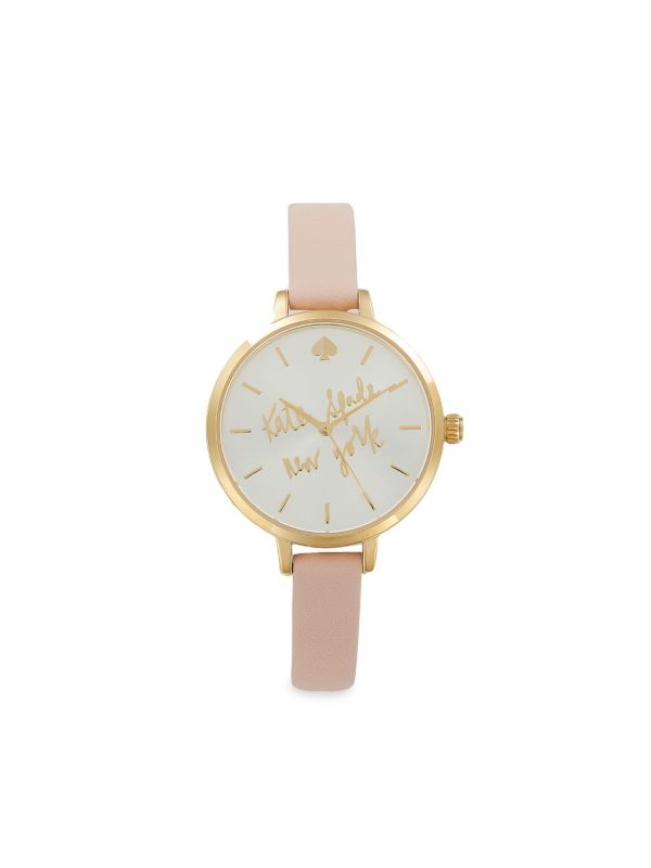 Механические часы Kate Spade New York Metro 34MM с кожаным ремешком Kate Spade New York