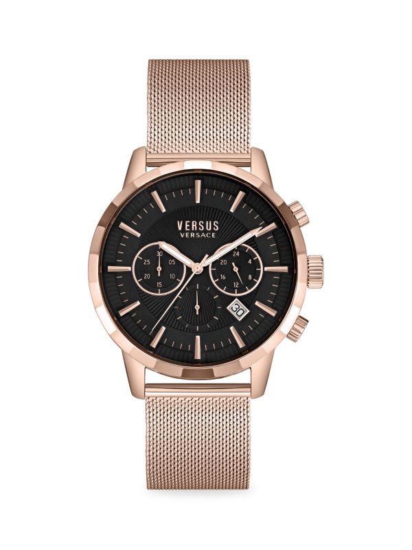 Часы-хронограф с браслетом из нержавеющей стали цвета розового золота 46 мм Versus Versace