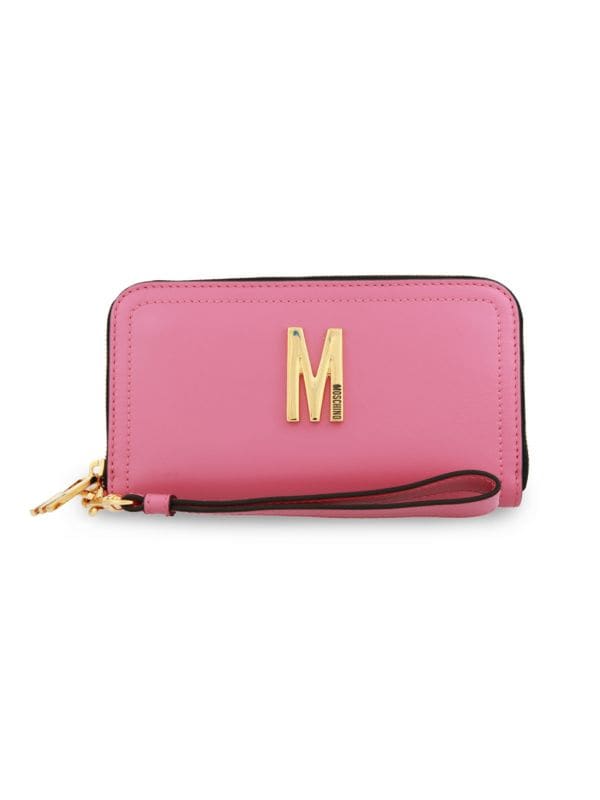 Кожаный кошелек с логотипом Moschino