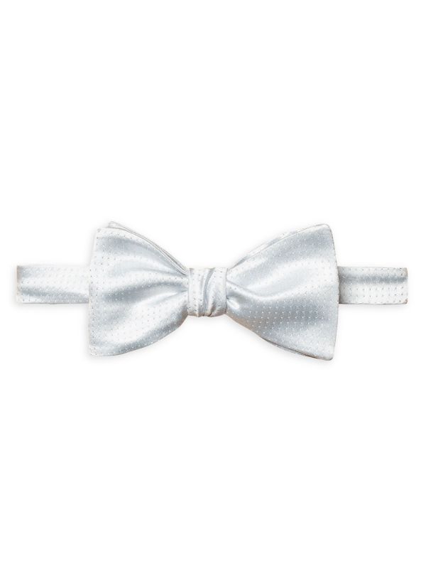 Шелковый галстук-бабочка с завязками в горошек Eton