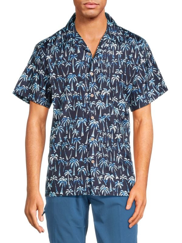 Рубашка Waikiki с пальмовым принтом Trunks Surf & Swim Co.