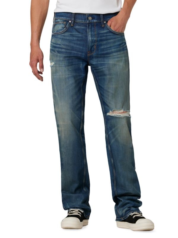 Рваные джинсы Walker с высокой посадкой Hudson