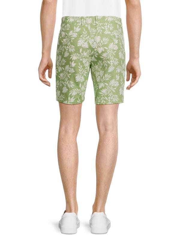 Мужские Повседневные шорты Saks Fifth Avenue Tropical Linen Blend Saks Fifth Avenue