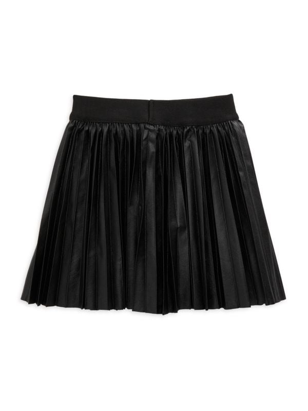 Юбка Baby Sara Для девочек Pleated Faux Leather Skirt Baby Sara