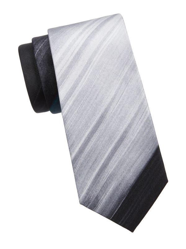 Полосатый шелковый галстук с эффектом омбре Brioni
