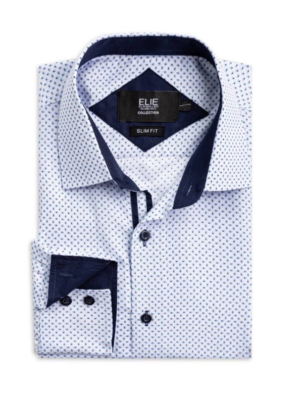 Мужская Синтетическая Рубашка на Пуговицах Elie Balleh Elie Balleh