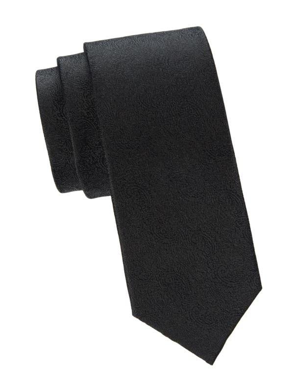 Шелковый жаккардовый галстук с узором пейсли Saks Fifth Avenue