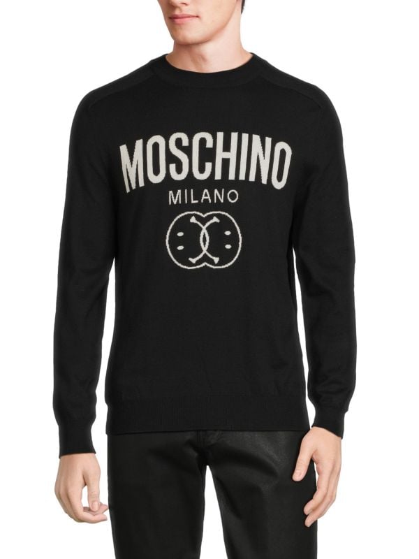 Свитер из кашемира с логотипом Moschino Couture