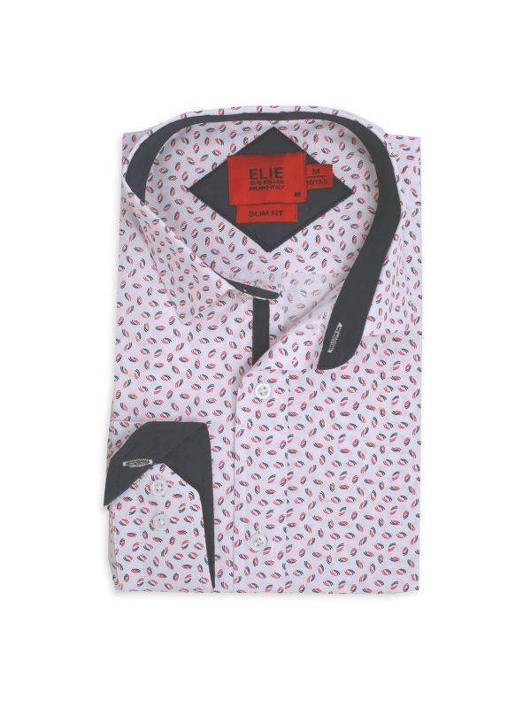 Классическая рубашка приталенного кроя с принтом Elie Balleh
