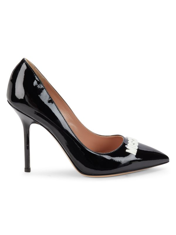 Лакированные туфли с логотипом Moschino Couture