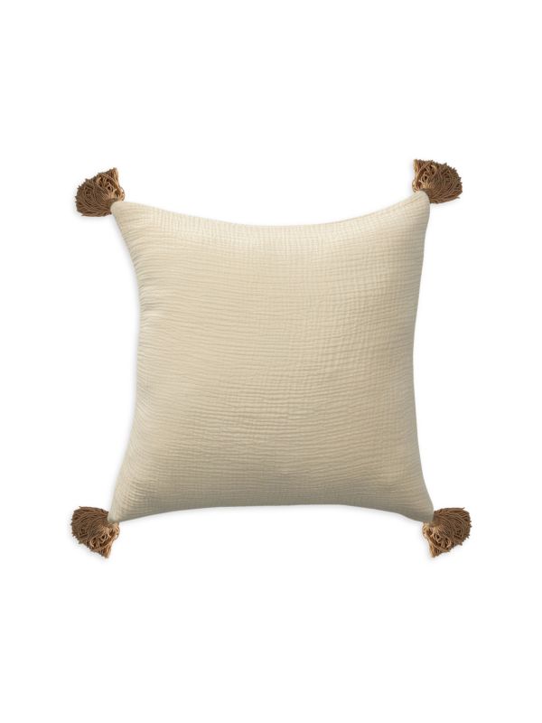 Квадратная декоративная подушка Amari с кисточками LR Home