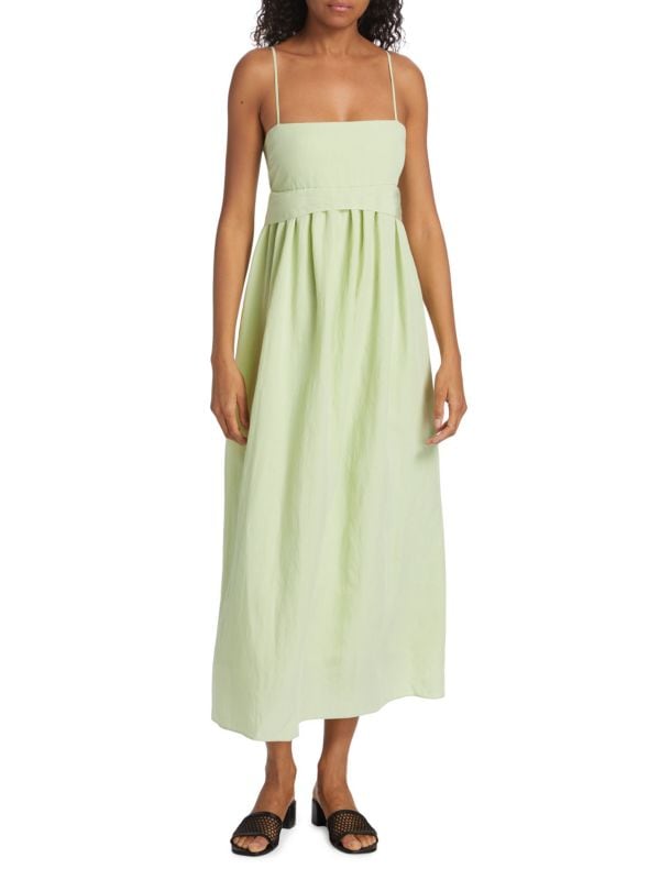 Женское Повседневное платье Vince Bow Pleated Maxi Vince