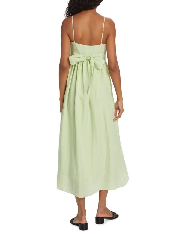 Женское Повседневное платье Vince Bow Pleated Maxi Vince