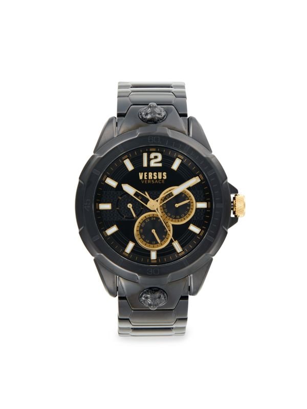 Часы-хронограф из нержавеющей стали с черным ионным покрытием, 44 мм Versus Versace