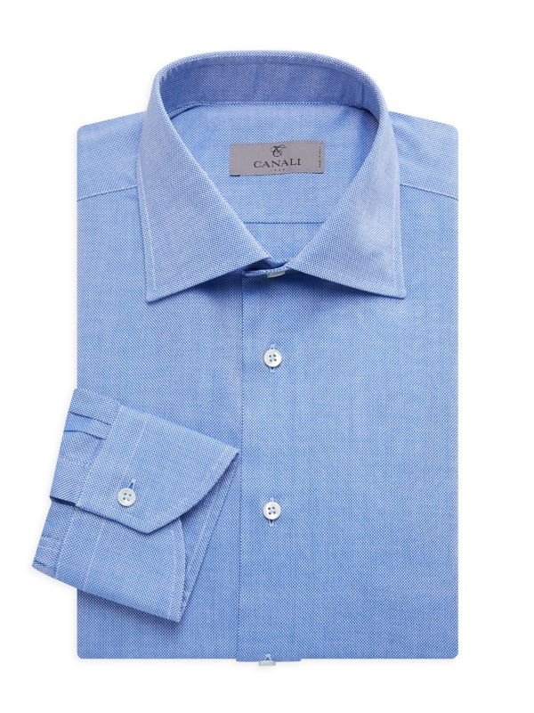 Текстурированная классическая рубашка современного кроя Canali