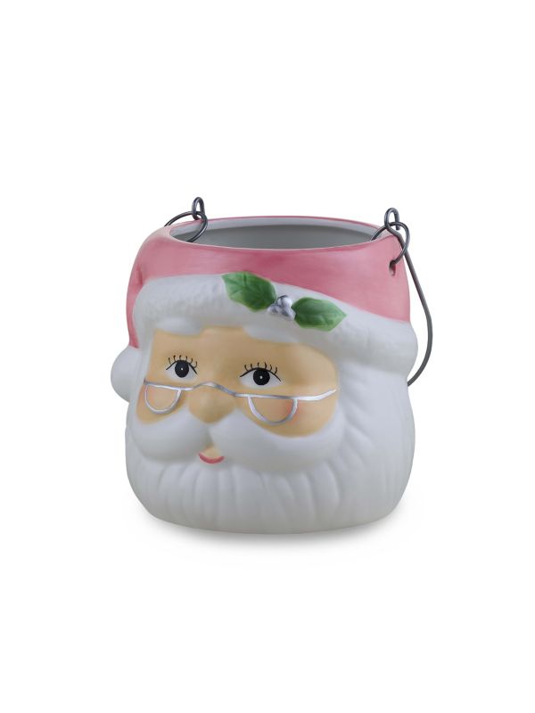 Handpainted Ceramic Santa Claus Container Mr. Christmas