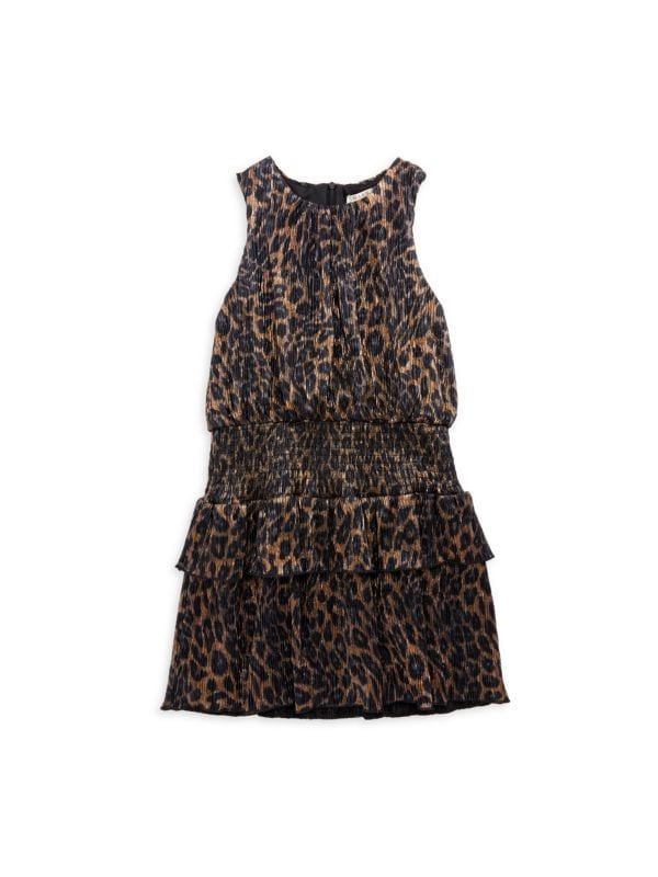 Платье-блузон с леопардовым принтом для маленькой девочки Hannah Banana