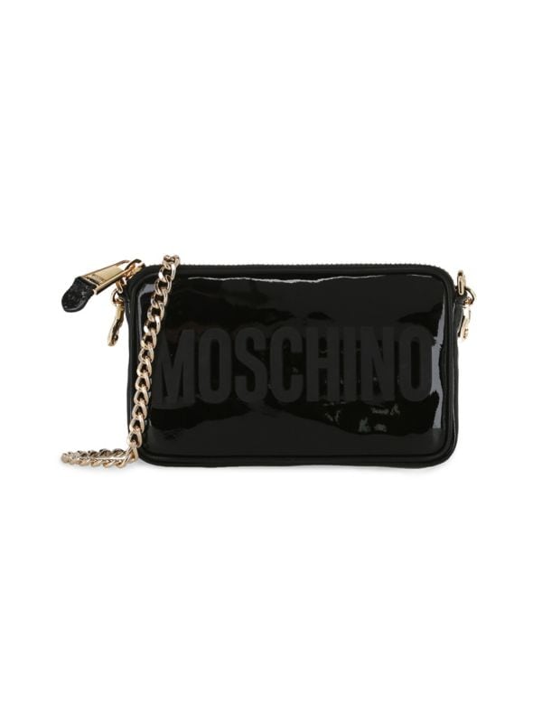 Сумка через плечо Moschino Logo из патентной кожи Moschino