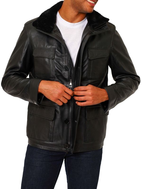 Кожаная куртка с отделкой искусственным мехом Colmar VELLAPAIS