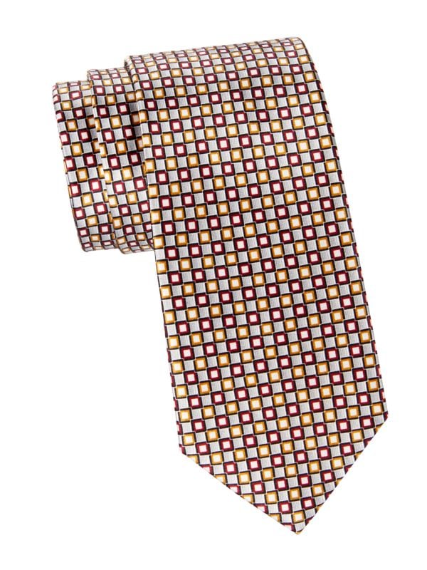 Шелковый галстук в клетку Brioni