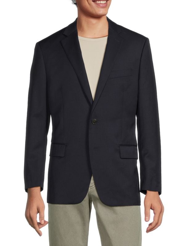 Однотонный шерстяной пиджак Ralph Lauren