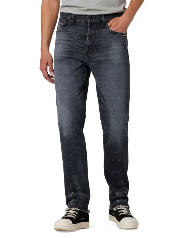 Эластичные прямые джинсы Reese с высокой посадкой Hudson