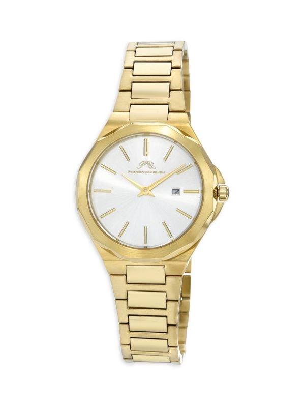 Часы Victoria с браслетом из нержавеющей стали 35,5 мм золотого цвета Porsamo Bleu