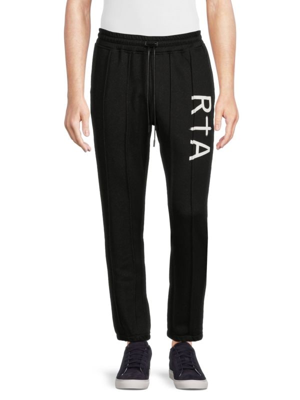 Спортивные брюки с защипами и логотипом RtA