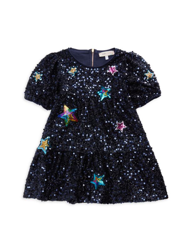 Платье со звездами и пайетками для маленькой девочки Baby Sara