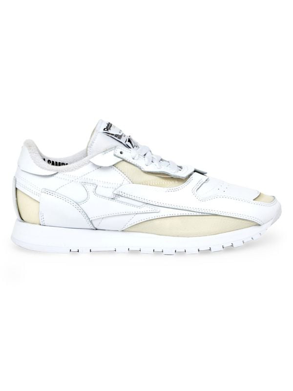 Кожаные кроссовки Maison Margiela x Reebok с логотипом на язычке и резиновой подошвой Maison Margiela