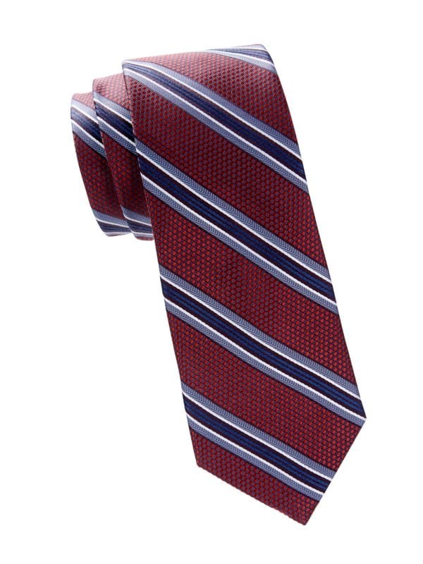 Полосатый шелковый галстук Hickey Freeman