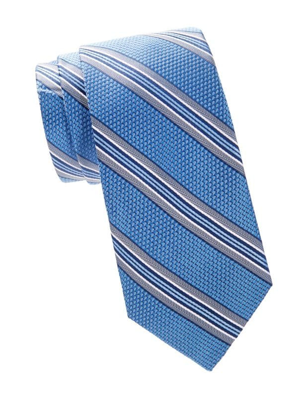 Полосатый шелковый галстук Hickey Freeman