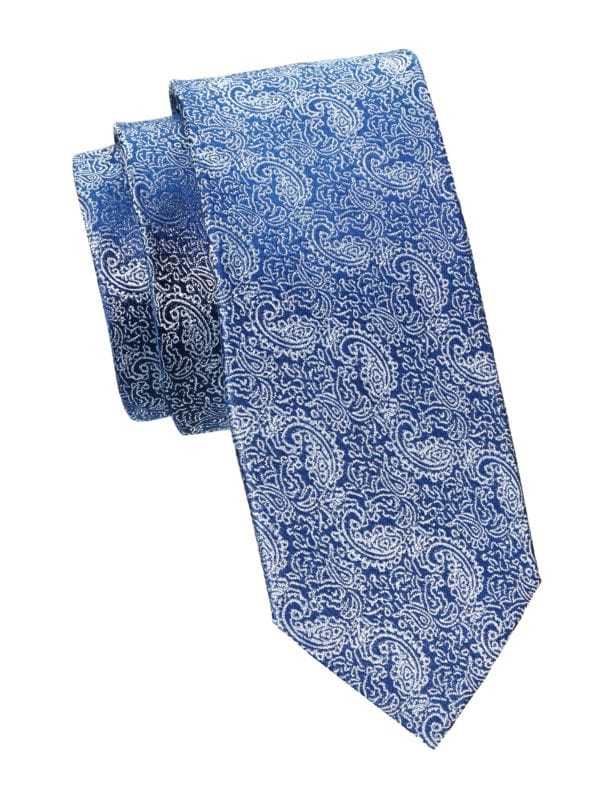 Шелковый галстук с пейсли Saks Fifth Avenue