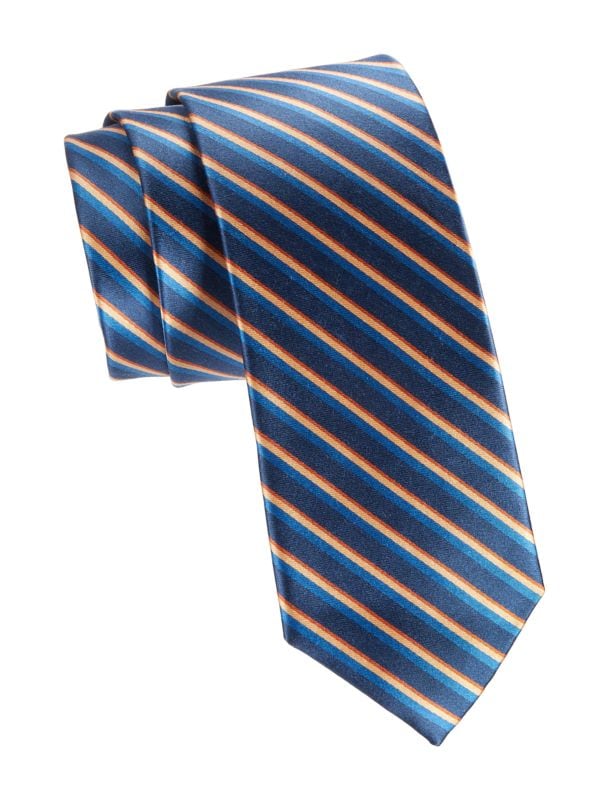 Полосатый шелковый галстук Saks Fifth Avenue