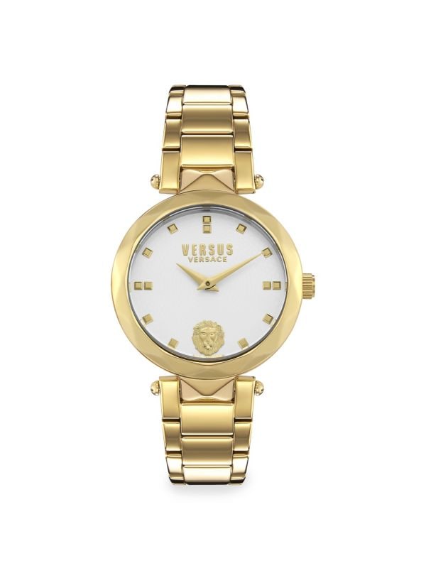 Часы Covent Garden 36 мм из нержавеющей стали с IP-адресом и золотым браслетом Versus Versace
