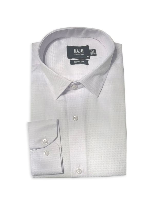 Классическая рубашка узкого кроя из жаккарда Elie Balleh