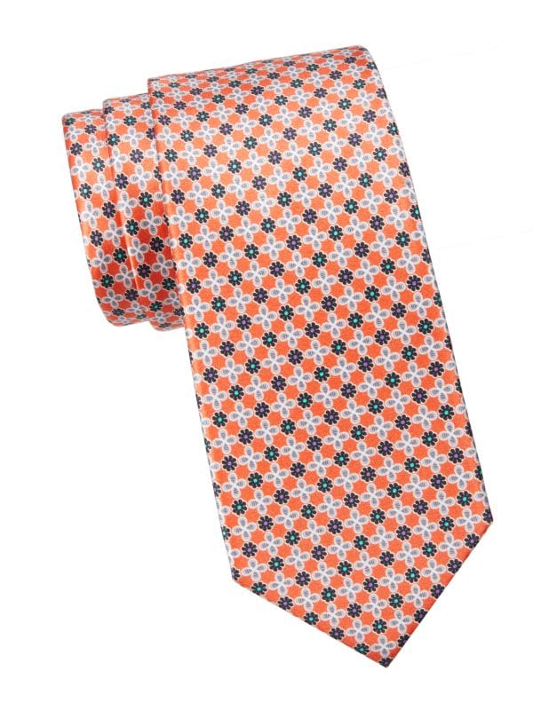 Шелковый галстук с геометрическим принтом Brioni
