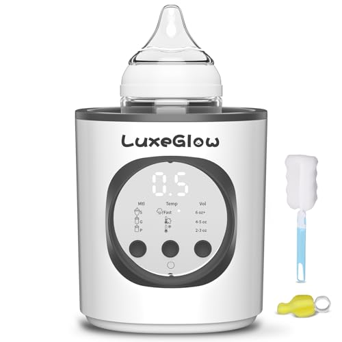 Быстрый подогреватель детских бутылочек для грудного молока и молочной смеси, функциональность 10 в 1: интеллектуальный нагрев, точный контроль температуры, стерилизация, удобный дизайн для бутылочек всех размеров LuxeGlow