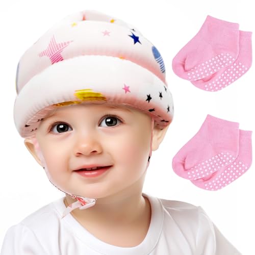 Baby Helmet for Crawling Walking, Baby Head Protector,Head Protection for Infant No Bumps Soft Cushion Toddler Safety Headguard Adjustable Protective Cap Maforts