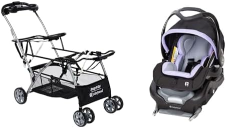 Универсальная коляска с двойной рамой Snap-N-Go Baby Trend и детское автокресло Secure Snap Tech 35, лавандовый лед Baby Trend